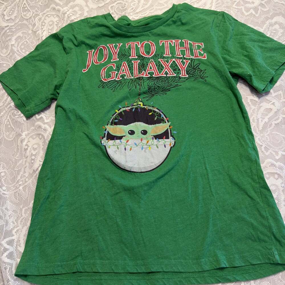 Star Wars Baby Yoda T-Shirt Small Mandalorian Joy To The Galaxy S